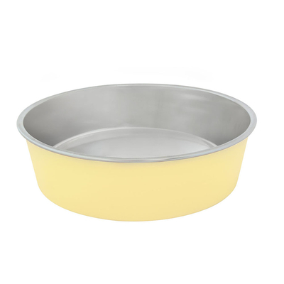 161208 Kedi-Köpek Kaymaz 240ml Mat Sarı Mama ve Su Kabı - Thumbnail