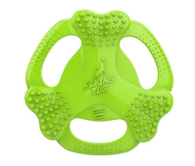 GiGwi - 6323 Flying Tug Yeşil Köpek Frizbi Kemik Şekil