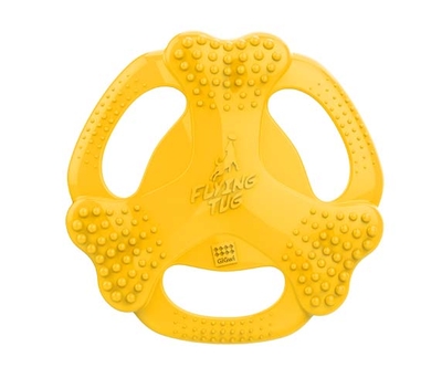 GiGwi - 6327 Flying Tug Sarı Köpek Frizbi Kemik Şekil