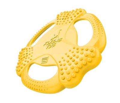 6327 Flying Tug Sarı Köpek Frizbi Kemik Şekil - Thumbnail