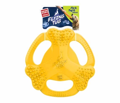 6327 Flying Tug Sarı Köpek Frizbi Kemik Şekil - Thumbnail