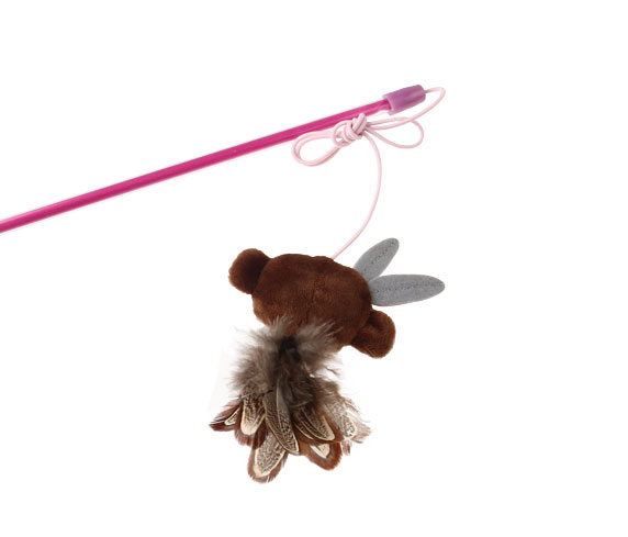 7245 Peluş Tüylü Maymun Oyuncaklı Kedi Oltası