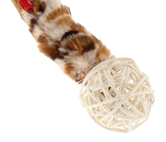 7272 Ahşap Toplu Peluş Kedi Oyuncagı