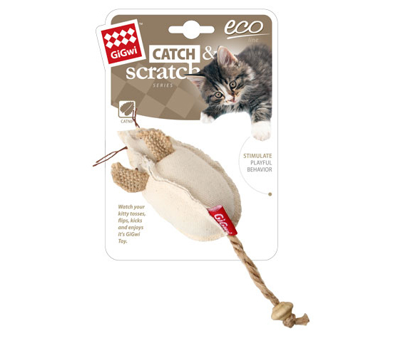 7287 Catnipli Fare Natural Kumaşlı Kedi Oyuncagı