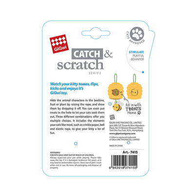 7415 Catch&Scratch Arı + Arı Kovanı Kedi Oyuncağı - Thumbnail