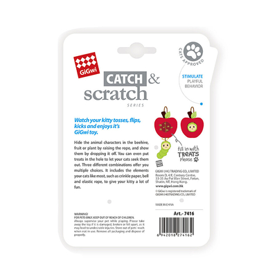 7416 Catch&Scratch Tırtıl + Elma Kedi Oyuncağı - Thumbnail