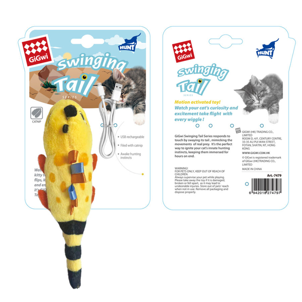 7479 Kuyruğu Sallanan Kertenkele Kedi Oyuncağı