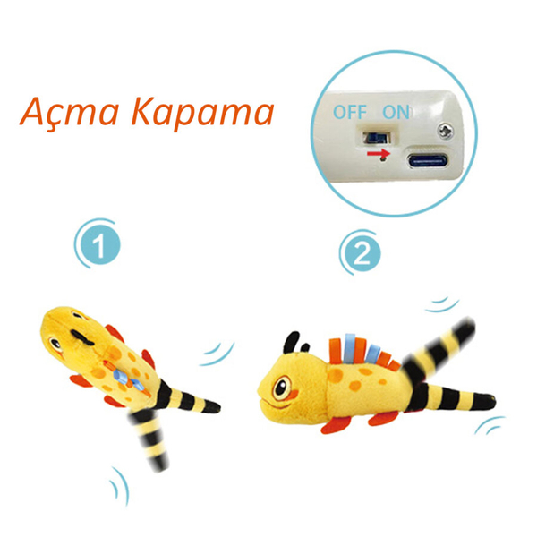 7479 Kuyruğu Sallanan Kertenkele Kedi Oyuncağı