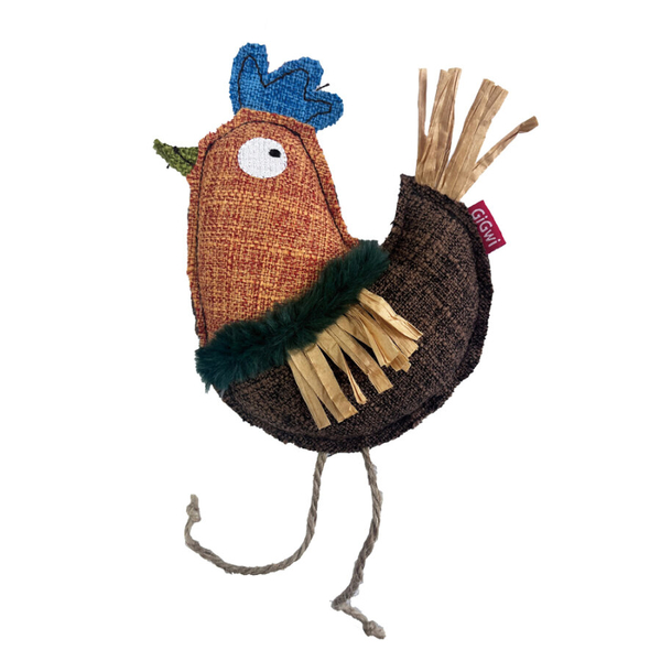 7499 Vahşi İzci Tavuk – Rafya Kurdeleli Kedi Oyuncağı