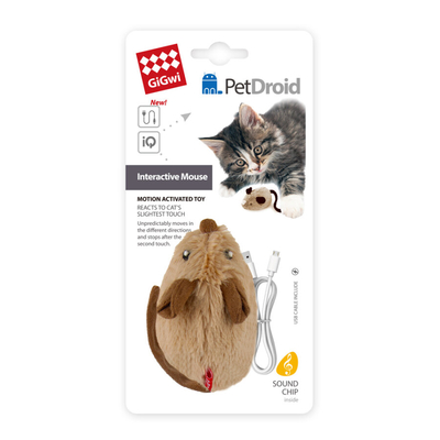 GiGwi - 7540 Hareket Sensörlü Etkileşimli Fare Kedi Oyuncağı