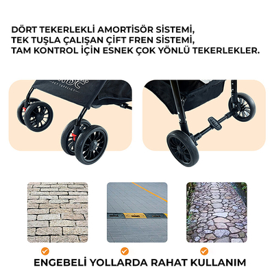 Bndc-102 Pet Arabası Haki - Thumbnail