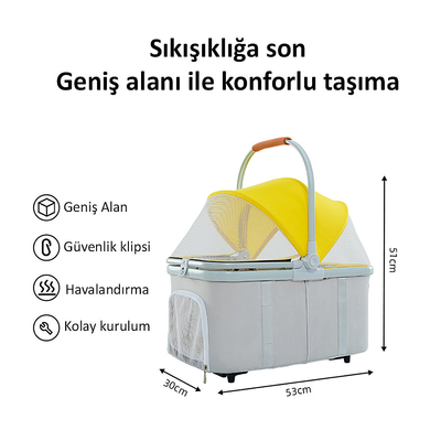 Bndc-105 Pet Arabası Açık Yeşil - Thumbnail