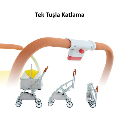 Bndc-105 Pet Arabası Pembe - Thumbnail