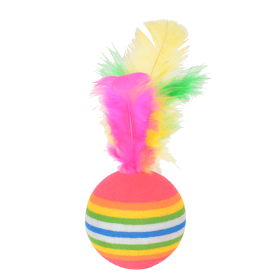 CT12007 Tüylü Gökkuşağı Oyun Topu 60 Adet - Thumbnail