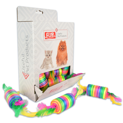 Flip - CT14006 Tüylü Silindir Kedi Oyuncağı 18 Adet