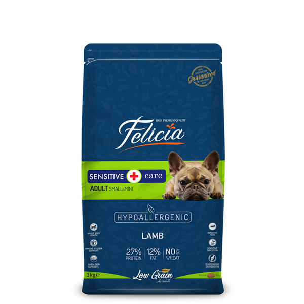 Felicia 3 Kg Kuzulu Az Tahıllı Small/Mini Yetişkin Köpek Maması HypoAllergenic Köpek Maması