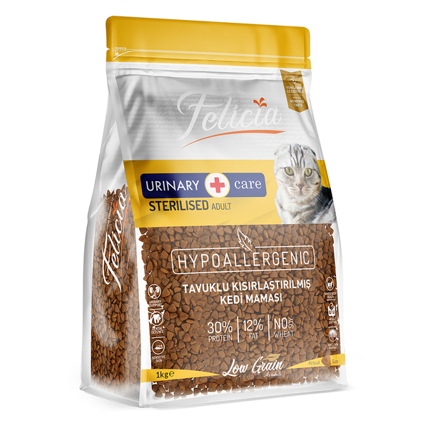 Felicia 5x1 Kg Tavuklu Az Tahıllı Kısırlaştırılmış Kedi Maması HypoAllergenic Kedi Maması