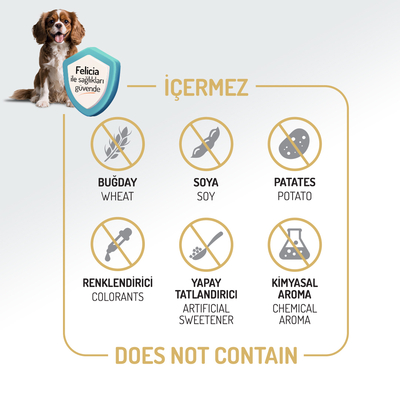 Felicia 6 Kg (2x3 Kg) Kolajenli Kuzulu Az Tahıllı Small/Mini Yetişkin Köpek Maması HypoAllergenic Köpek Maması - Thumbnail