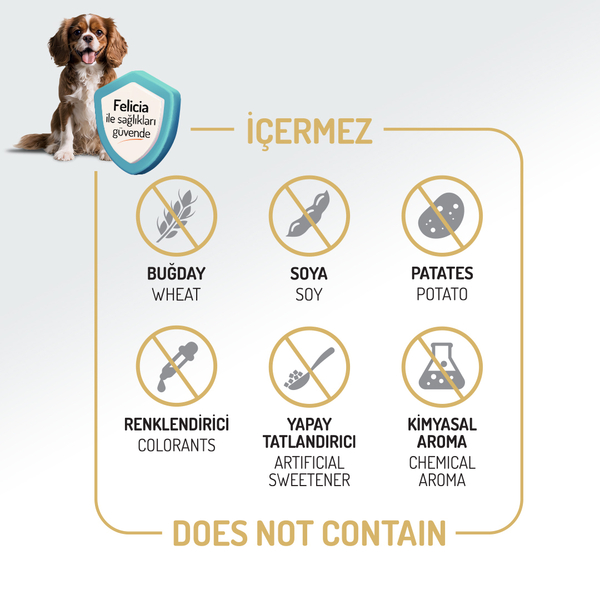 Felicia 6 Kg (2x3 Kg) Kolajenli Kuzulu Az Tahıllı Small/Mini Yetişkin Köpek Maması HypoAllergenic Köpek Maması