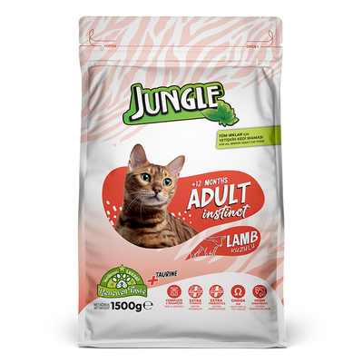Jungle - Jungle 1,5 kg-4 Adet Kuzulu Yetişkin Kedi Maması