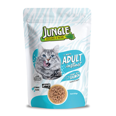 Jungle - Jungle Kedi Somonlu 24 Adet 100 g Pouch
