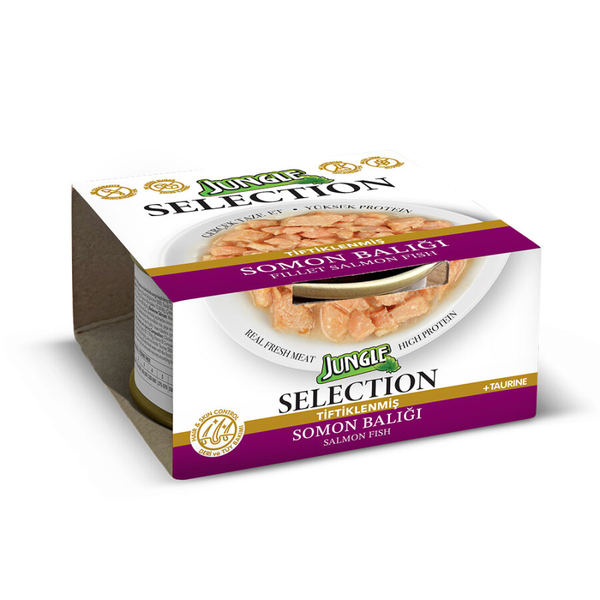 Jungle Selection 70 g Somonlu Kedi Yaş Mama 12 Adet