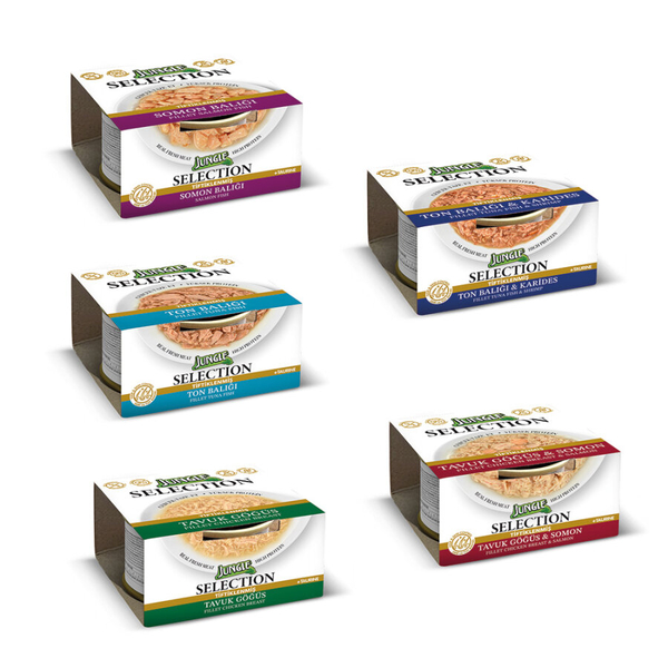 Jungle Selection 70 gr Konserve Seti 5 Çeşit-60 Adet