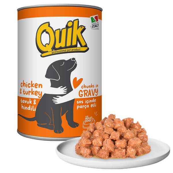 Quik Köpek 415 gr Tavuk-Hindi Konserve 24 Adet