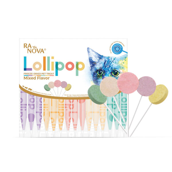 Ranova Kediler için Karışık Lezzetli Lolipop *1.4g *15'li _ 10 Paket