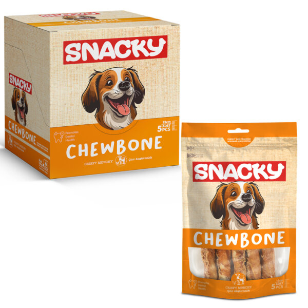 Snacky Çıtır Munchy Köpek Ödül 5'li *13cm *100g *6 Paket