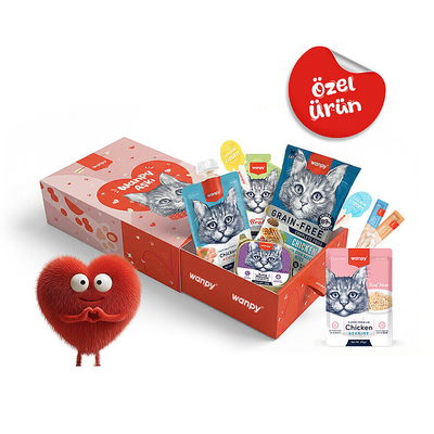 Wanpy - Wanpy Kalp Temalı Kutu Seti Kedi_1 Kutu