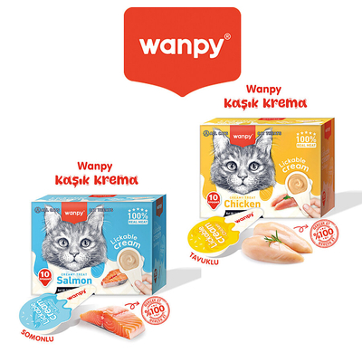 Wanpy - Wanpy Kaşıklı Kedi Ödül Kreması Seti
