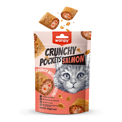 Wanpy - Wanpy Kedi Crunch Ödül Somon & Havyar 60g – 10'lu