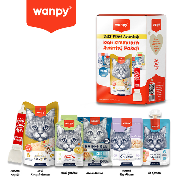 Wanpy Kedi Krema Avantaj Paketi _ 6'lı Koli