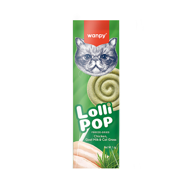 Wanpy Kediler İçin Dondurularak Kurutulmuş Swirlpop – Kedi Otu - 1.4 g*10'lu