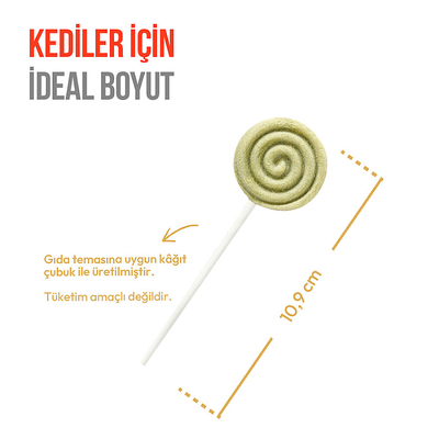 Wanpy Kediler İçin Dondurularak Kurutulmuş Swirlpop – Kedi Otu - 1.4 g*10'lu - Thumbnail