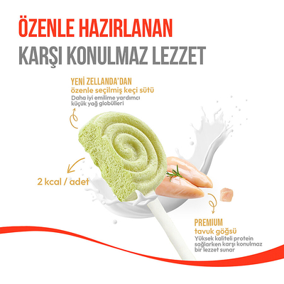 Wanpy Kediler İçin Dondurularak Kurutulmuş Swirlpop – Kedi Otu - 1.4 g*10'lu - Thumbnail