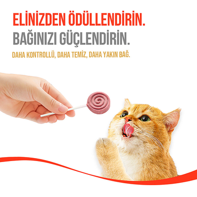 Wanpy Kediler İçin Dondurularak Kurutulmuş Swirlpop – Kızılcık - 1.4 g*10'lu - Thumbnail