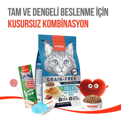 Wanpy Kediler İçin Dondurularak Kurutulmuş Swirlpop – Kızılcık - 1.4 g*10'lu - Thumbnail