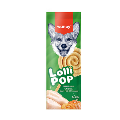 Wanpy - Wanpy Köpekler İçin Dondurularak Kurutulmuş Swirlpop – Balkabaklı - 6 g*10'lu