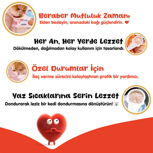 Wanpy Somonlu 10*16 gr Kaşıklı Kedi Ödül Kreması