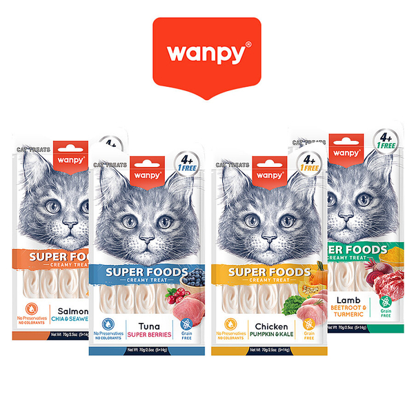 Wanpy Superfood Krema Kedi Ödül Seti 4 Çeşit - 48 Paket