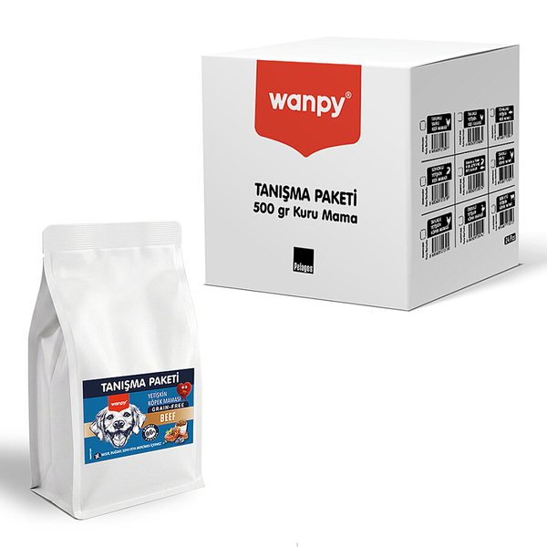 Wanpy Tahılsız Sığır Etli Yetişkin Köpek Maması 500 gr - 24 Adet