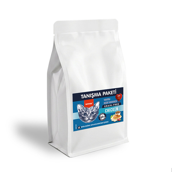 Wanpy Tahılsız Tavuklu Yavru Kedi Maması 500 gr - 24 Adet